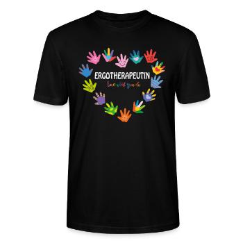 Ergotherapie Ergotherapeutin Ergotherapeut - Stanley/Stella Unisex Bio-T-Shirt CRAFTER - Schwarz - Vorne - Alina (178cm) & Michal (187cm)