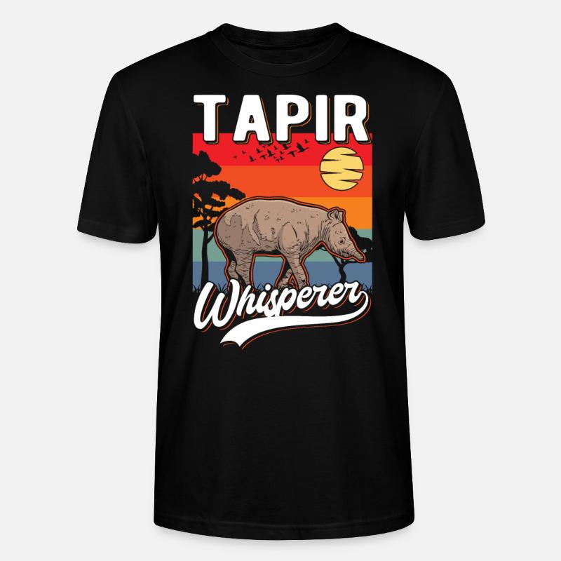 Tapir Whisperer Tapir Flüsterer - T-shirt bio CRAFTER Stanley Stella Unisexe - noir