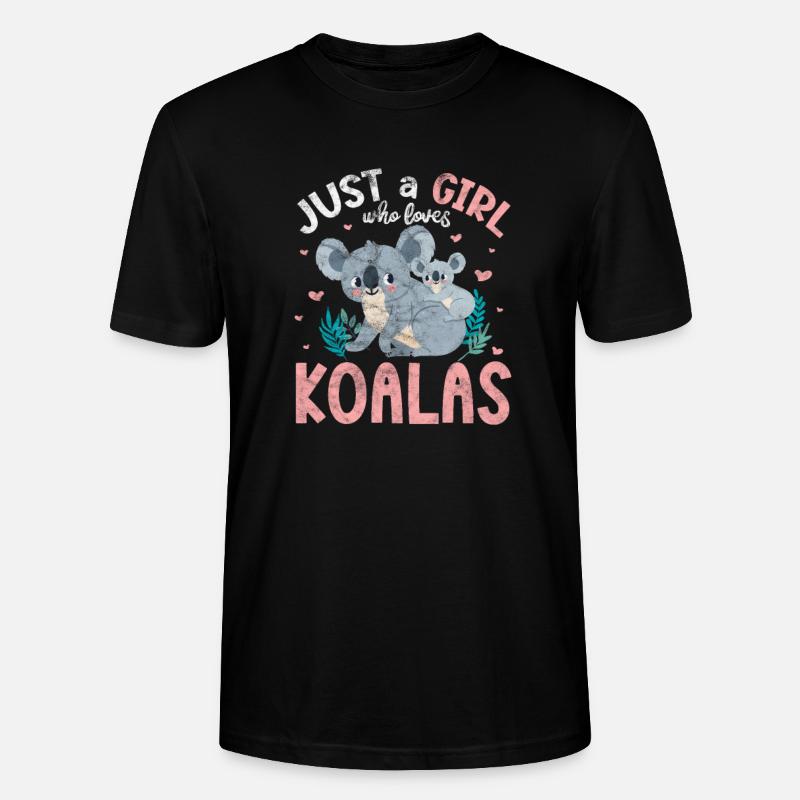 Koala Mädchen - Stanley/Stella Unisex Bio-T-Shirt CRAFTER - Schwarz