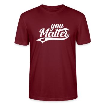 Motivation - T-shirt bio CRAFTER Stanley Stella Unisexe - bordeaux - Devant - Alina (178cm) & Michal (187cm)