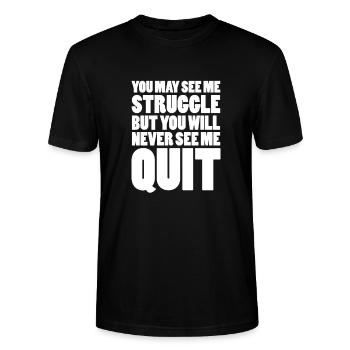 Motivation - Stanley/Stella Unisex Bio-T-Shirt CRAFTER - Schwarz - Vorne - Alina (178cm) & Michal (187cm)