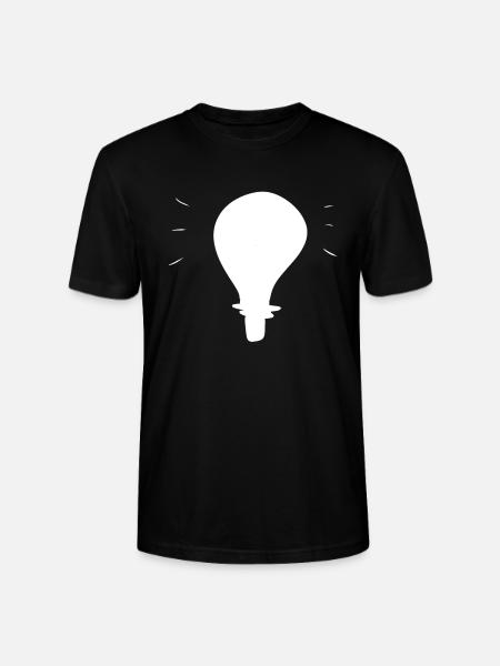 light bulb light symbol glow - Stanley/Stella CRAFTER Unisex Organic T-Shirt - black