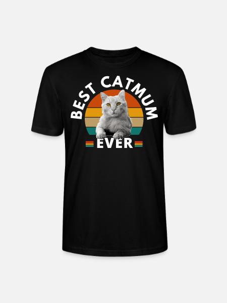 BEST CAT MUM EVER - Stanley/Stella CRAFTER Unisex Organic T-Shirt - black