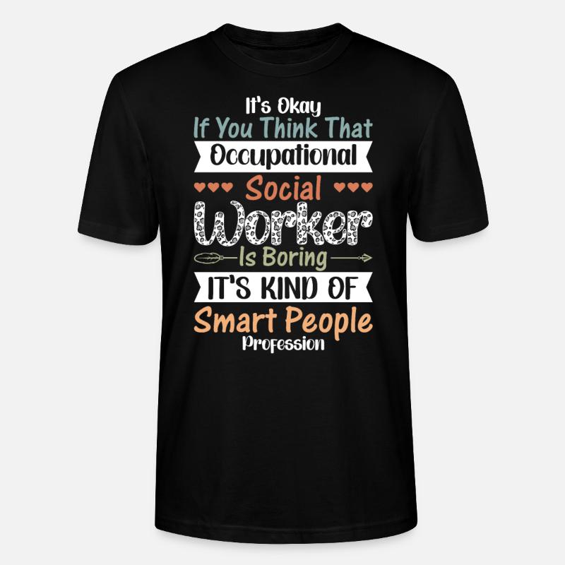 Travailleur professionnel Smart Profession - T-shirt bio CRAFTER Stanley Stella Unisexe - noir
