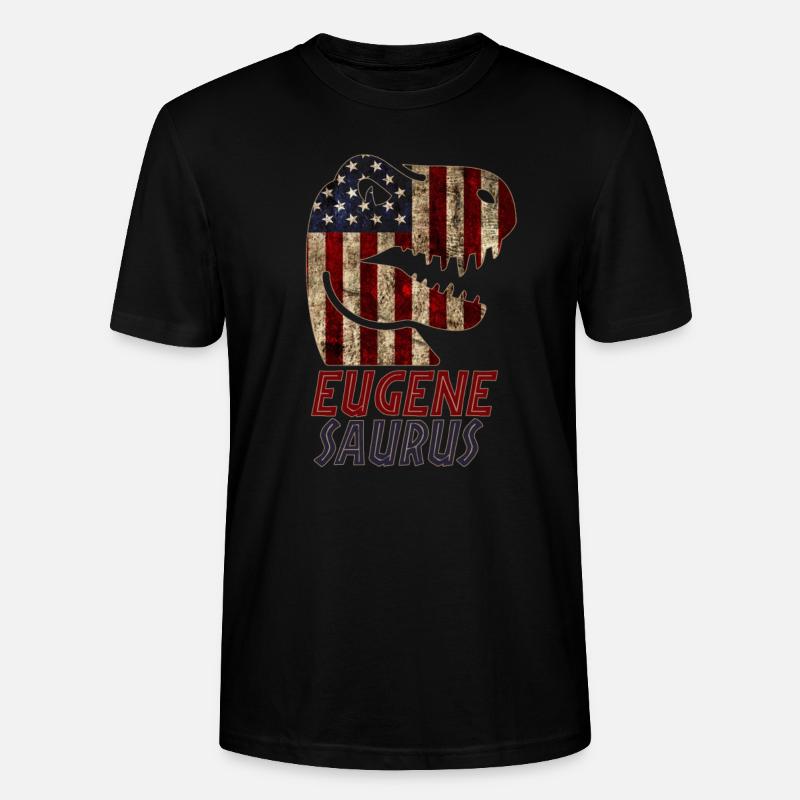Patriotique Eugene Dinosaur Eugenesaurus - T-shirt bio CRAFTER Stanley Stella Unisexe - noir