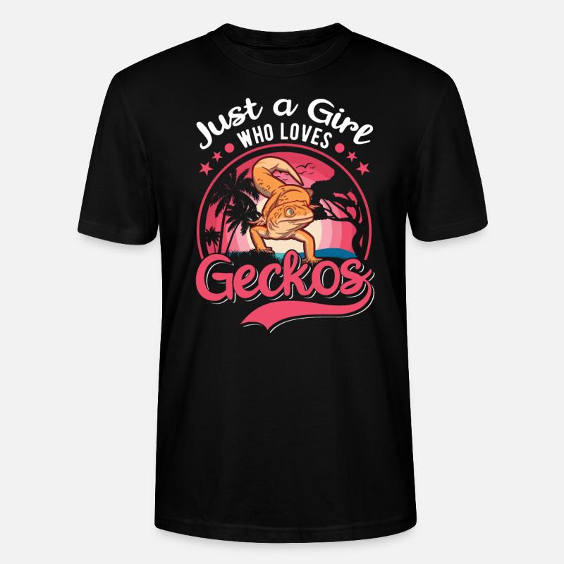 Gecko Mädchen Leopardengecko - Stanley/Stella Unisex Bio-T-Shirt CRAFTER - Schwarz