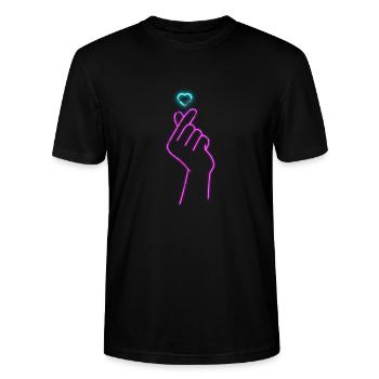 K-Pop Musique Coréenne Pop Corée Kpop Cadeau - T-shirt bio CRAFTER Stanley Stella Unisexe - noir - Devant - Alina (178cm) & Michal (187cm)