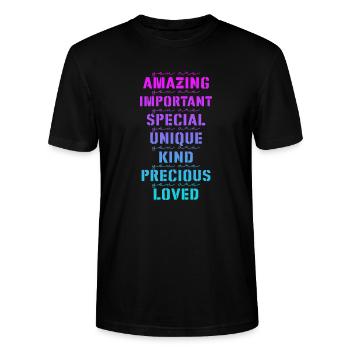 Motivation - Stanley/Stella Unisex Bio-T-Shirt CRAFTER - Schwarz - Vorne - Alina (178cm) & Michal (187cm)