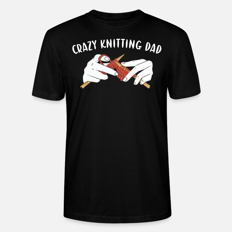 Crazy Knitting Dame Tricot - T-shirt bio CRAFTER Stanley Stella Unisexe - noir