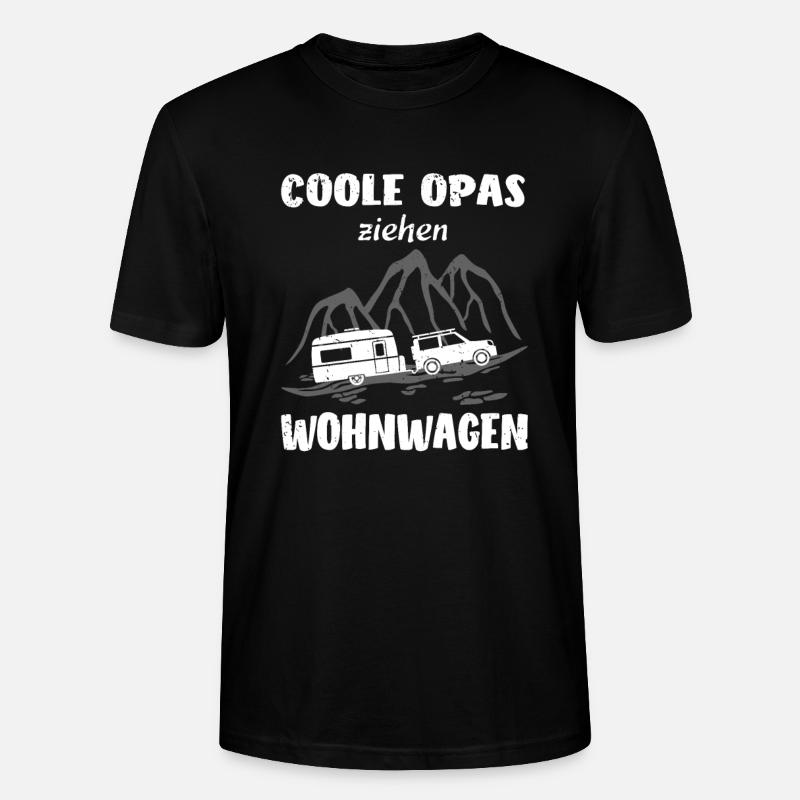 Wohnwagen Camping Opa - Stanley/Stella Unisex Bio-T-Shirt CRAFTER - Schwarz