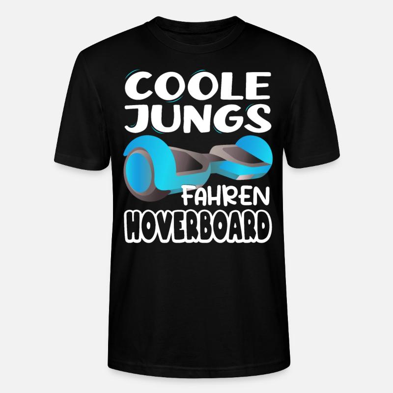 Hoverboarding Coole Jungs fahren Hoverboard - Stanley/Stella Unisex Bio-T-Shirt CRAFTER - Schwarz