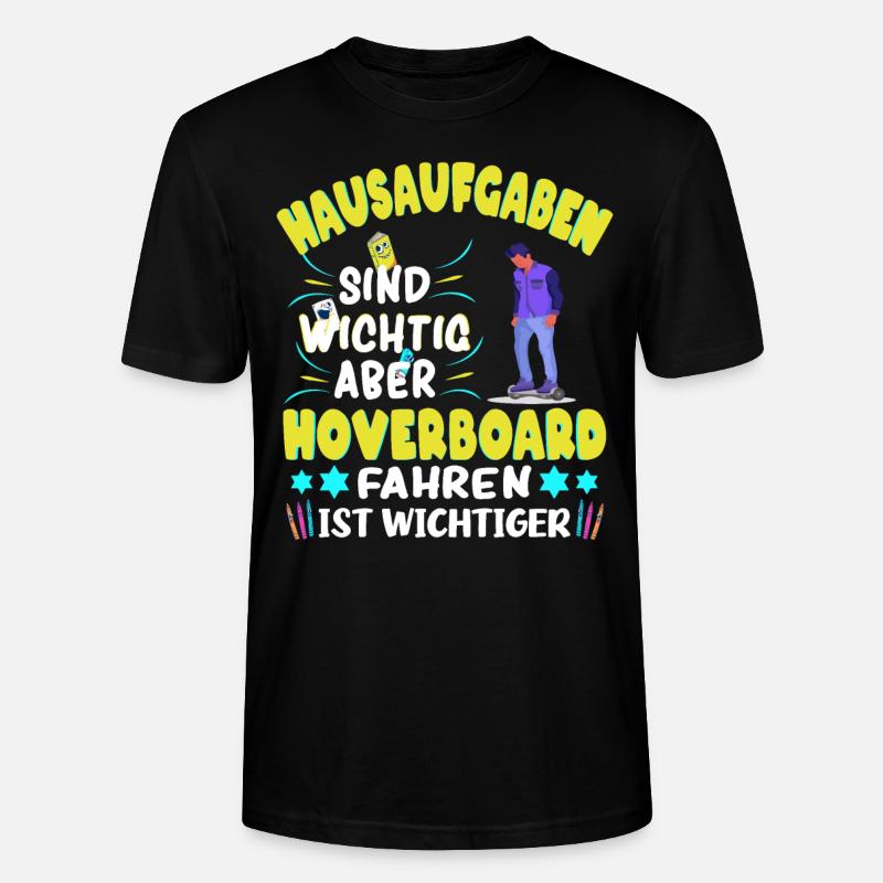 Hoverboarder Hoverboard fahren - Stanley/Stella Unisex Bio-T-Shirt CRAFTER - Schwarz