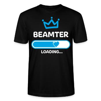 Beamter Gratulieren Krone - Stanley/Stella Unisex Bio-T-Shirt CRAFTER - Schwarz - Vorne - Alina (178cm) & Michal (187cm)