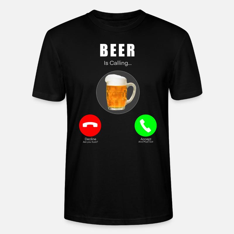 Bier ruft / Beer Is Calling - Stanley/Stella Unisex Bio-T-Shirt CRAFTER - Schwarz