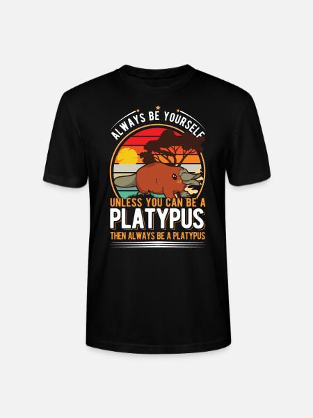 Platypus lovers - Stanley/Stella CRAFTER Unisex Organic T-Shirt - black