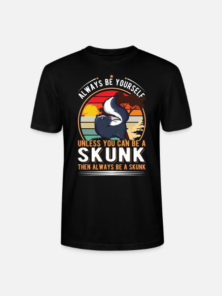 Stinktier Geschenk Skunk - Stanley/Stella Unisex Bio-T-Shirt CRAFTER - Schwarz