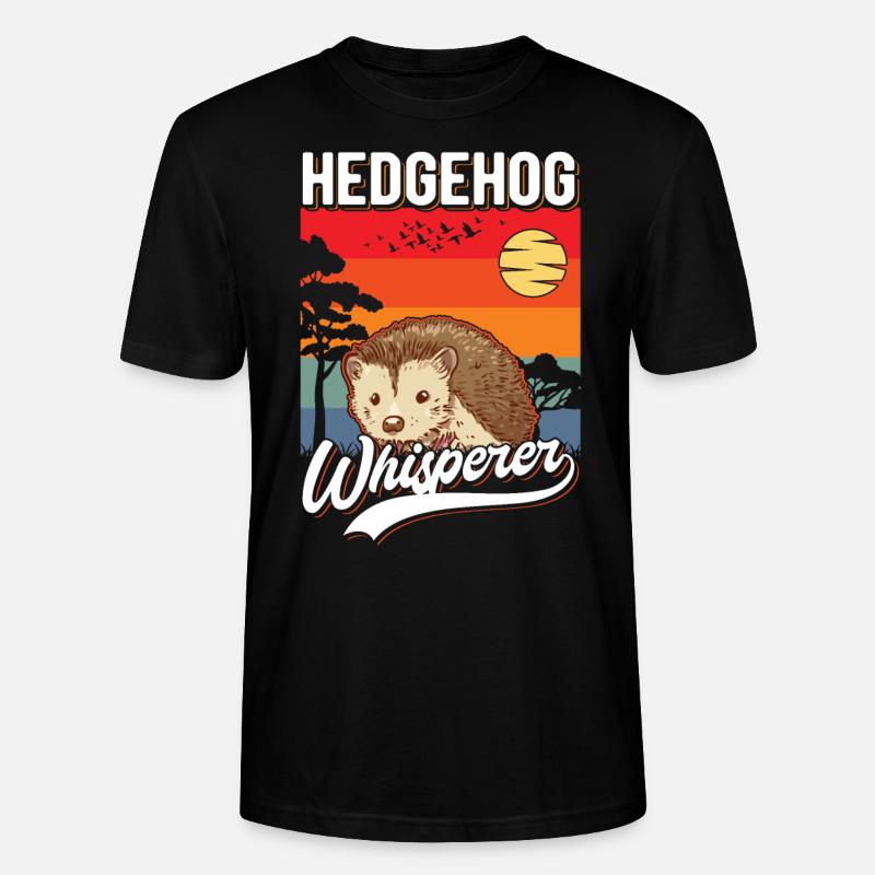 Igel Flüsterer Hedgehog Whisperer - Stanley/Stella CRAFTER Unisex Organic T-Shirt - black