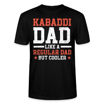 Kabaddi Dad Indian Team Sport Raider Fathers Day - Stanley/Stella CRAFTER Unisex Organic T-Shirt - black - Front - Alina (178cm) & Michal (187cm)