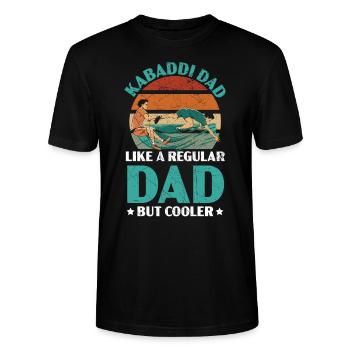 Kabaddi Dad Indian Team Sport Raider Fathers Day - Stanley/Stella CRAFTER Unisex Organic T-Shirt - black - Front - Alina (178cm) & Michal (187cm)
