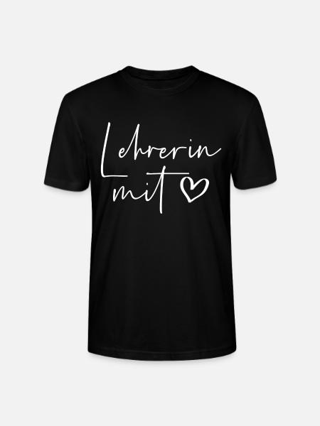 Lehrerin mit Herz - Stanley/Stella Unisex Bio-T-Shirt CRAFTER - Schwarz