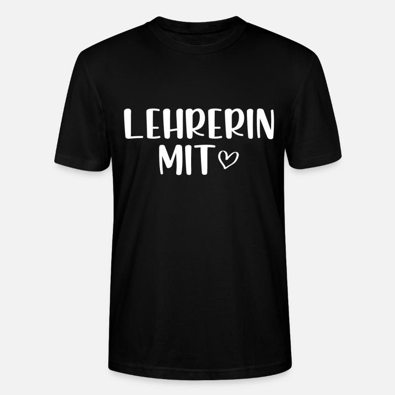 Lehrerin mit Herz - Stanley/Stella Unisex Bio-T-Shirt CRAFTER - Schwarz