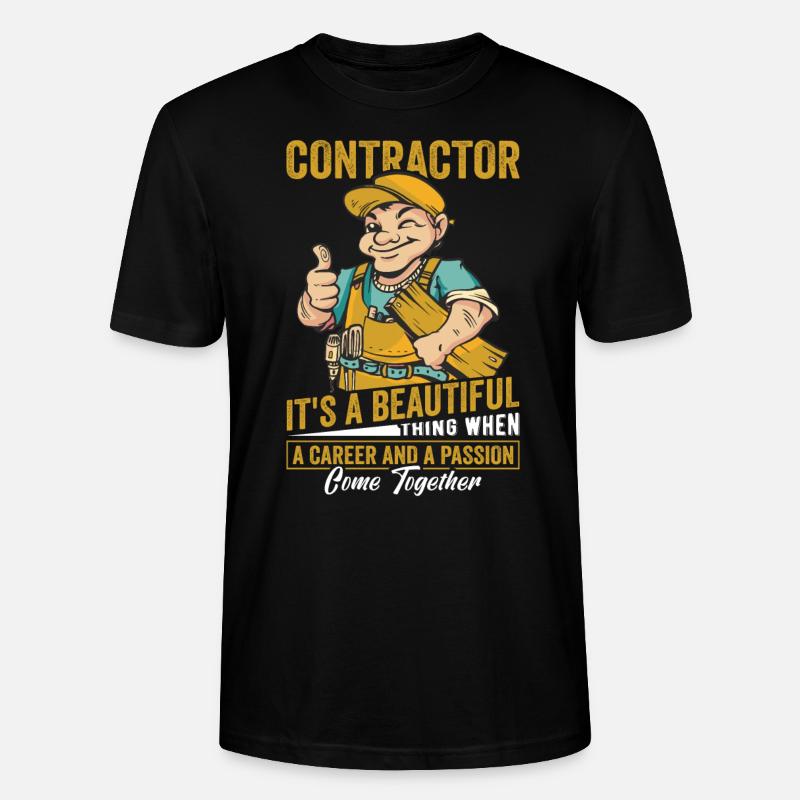 Entrepreneur général Construction Bricoleur Constructeur - T-shirt bio CRAFTER Stanley Stella Unisexe - noir