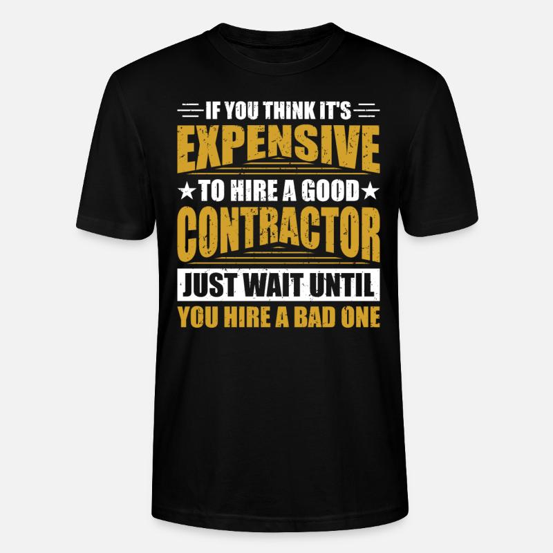 Entrepreneur général Construction Bricoleur Constructeur - T-shirt bio CRAFTER Stanley Stella Unisexe - noir