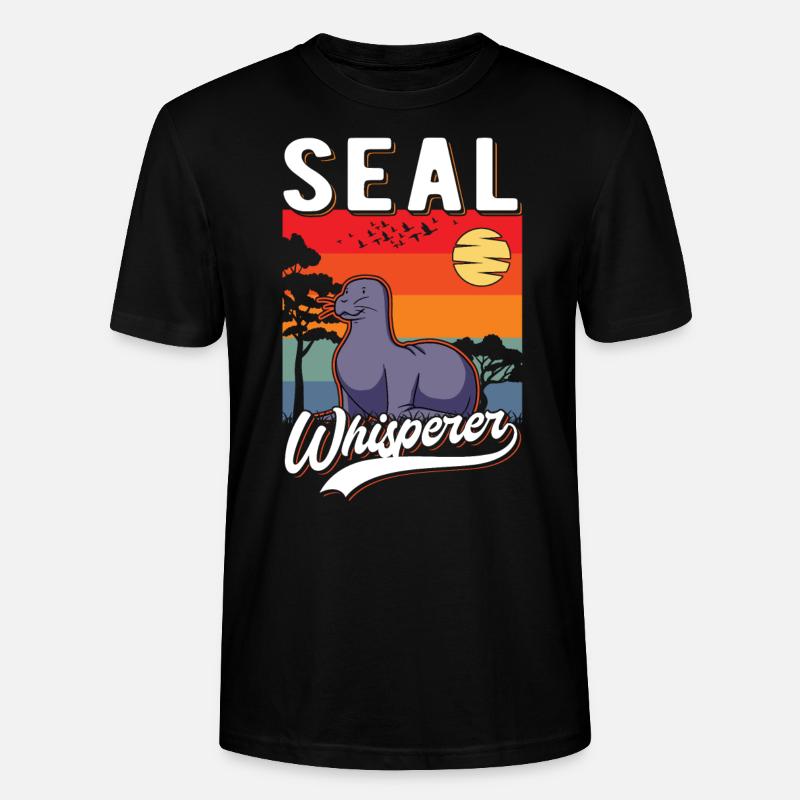Robben Flüsterer Seal Whisperer - Stanley/Stella Unisex Bio-T-Shirt CRAFTER - Schwarz