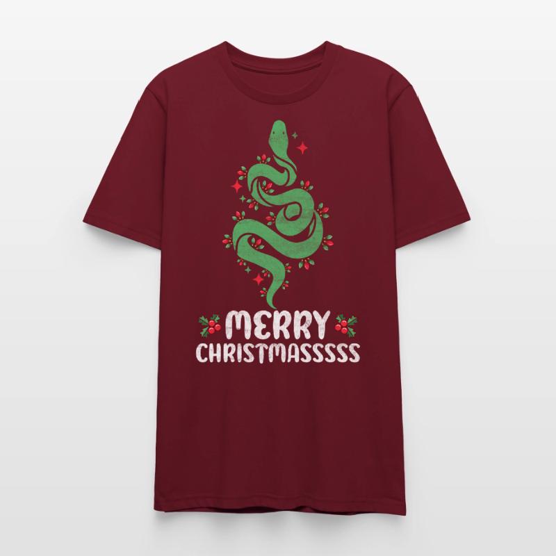 Christmas Snake Whisperer Python Reptile Serpent Stanley/Stella CRAFTER Unisex Organic T-Shirt