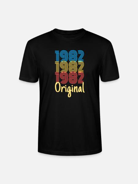 1982 Original / Birthday Gift - Stanley/Stella CRAFTER Unisex Organic T-Shirt - black