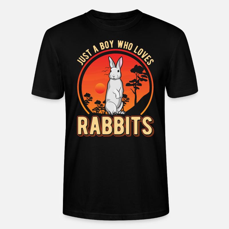 Rabbit Young Rabbit Rabbit - Stanley/Stella CRAFTER Unisex Organic T-Shirt - black