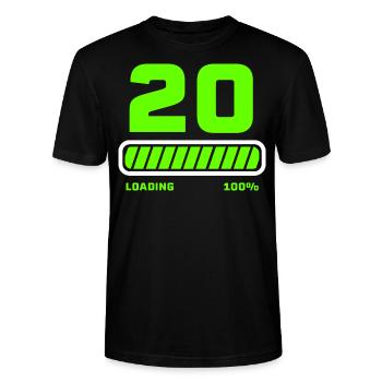 20e anniversaire 20 ans - T-shirt bio CRAFTER Stanley Stella Unisexe - noir - Devant - Alina (178cm) & Michal (187cm)