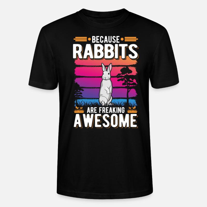 Rabbit Gift Rabbit Rabbit - Stanley/Stella CRAFTER Unisex Organic T-Shirt - black