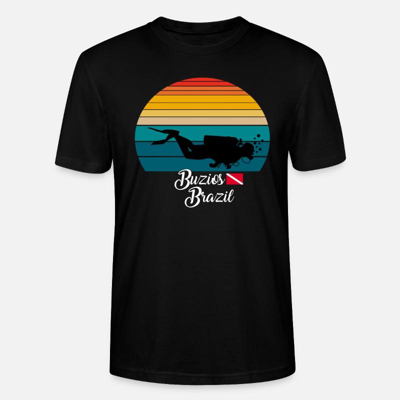 Buzios Brésil Plongée - T-shirt bio CRAFTER Stanley Stella Unisexe - noir