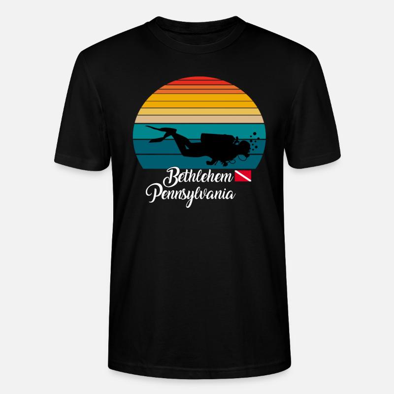 Plongée à Bethlehem Pennsylvanie - T-shirt bio CRAFTER Stanley Stella Unisexe - noir