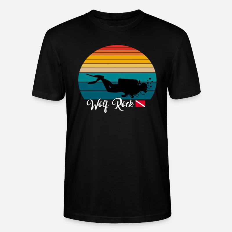 Wolf Rock Australia Diving - Stanley/Stella CRAFTER Unisex Organic T-Shirt - black