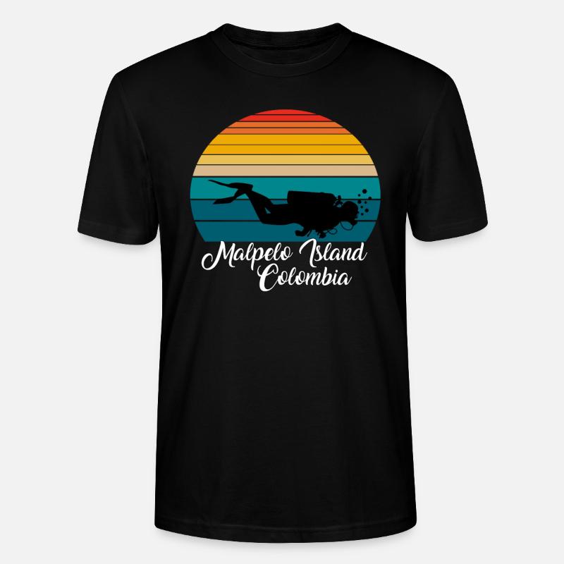 Malpelo Island Colombie Plongée - T-shirt bio CRAFTER Stanley Stella Unisexe - noir