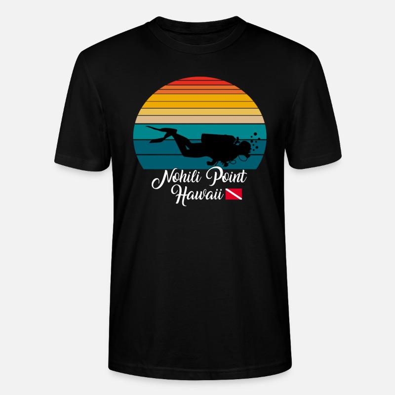 Nohili Point Hawaii Plongée - T-shirt bio CRAFTER Stanley Stella Unisexe - noir