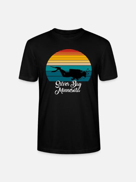 Silver Bay Minnesota Diving - Stanley/Stella CRAFTER Unisex Organic T-Shirt - black