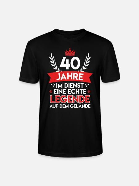 Dienstjubiläum 40 Jahre Firmenjubiläum - Stanley/Stella Unisex Bio-T-Shirt CRAFTER - Schwarz
