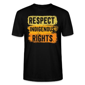Respektieren Sie indigene Rechte Indigene Völker - Stanley/Stella Unisex Bio-T-Shirt CRAFTER - Schwarz - Vorne - Alina (178cm) & Michal (187cm)