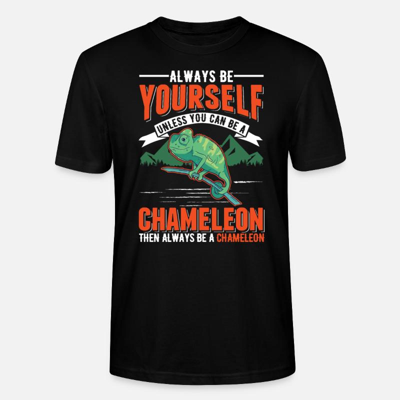 Chameleon Cadeau Caméléon - T-shirt bio CRAFTER Stanley Stella Unisexe - noir
