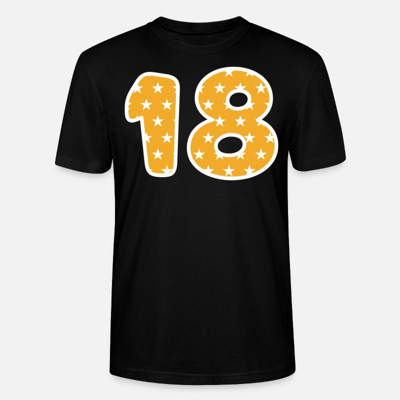 Numéro 18 - T-shirt bio CRAFTER Stanley Stella Unisexe - noir