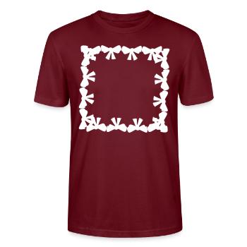 frame square square grinding - Stanley/Stella CRAFTER Unisex Organic T-Shirt - burgundy - Front - Alina (178cm) & Michal (187cm)
