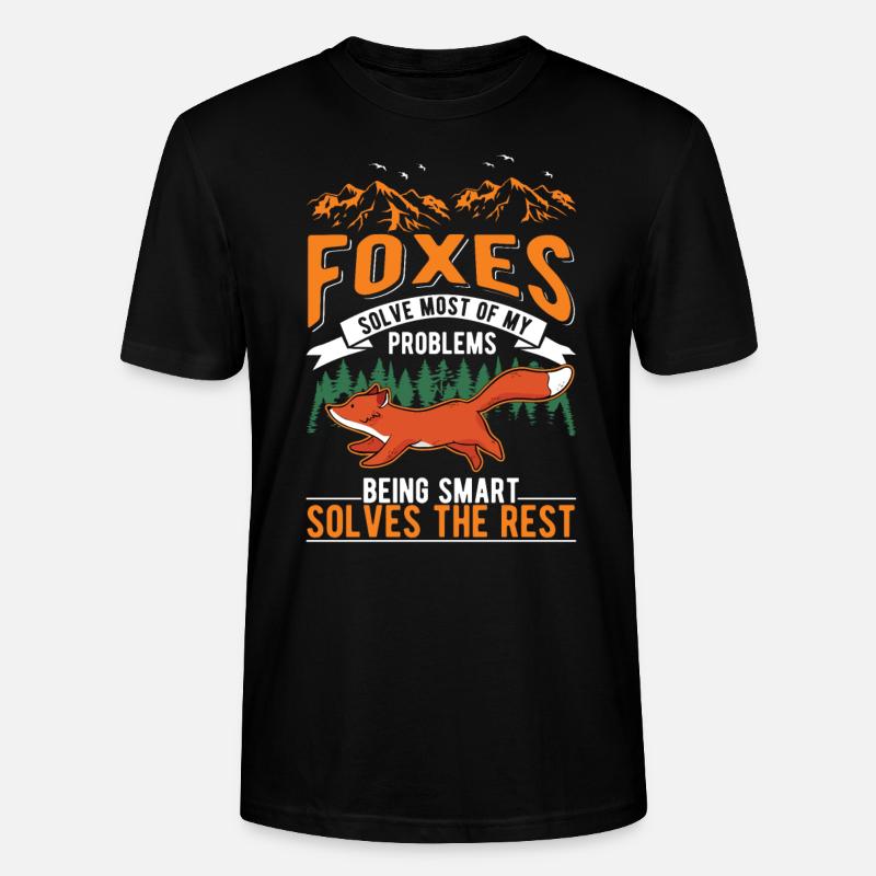 Fuchs Geschenk Rotfuchs - Stanley/Stella Unisex Bio-T-Shirt CRAFTER - Schwarz