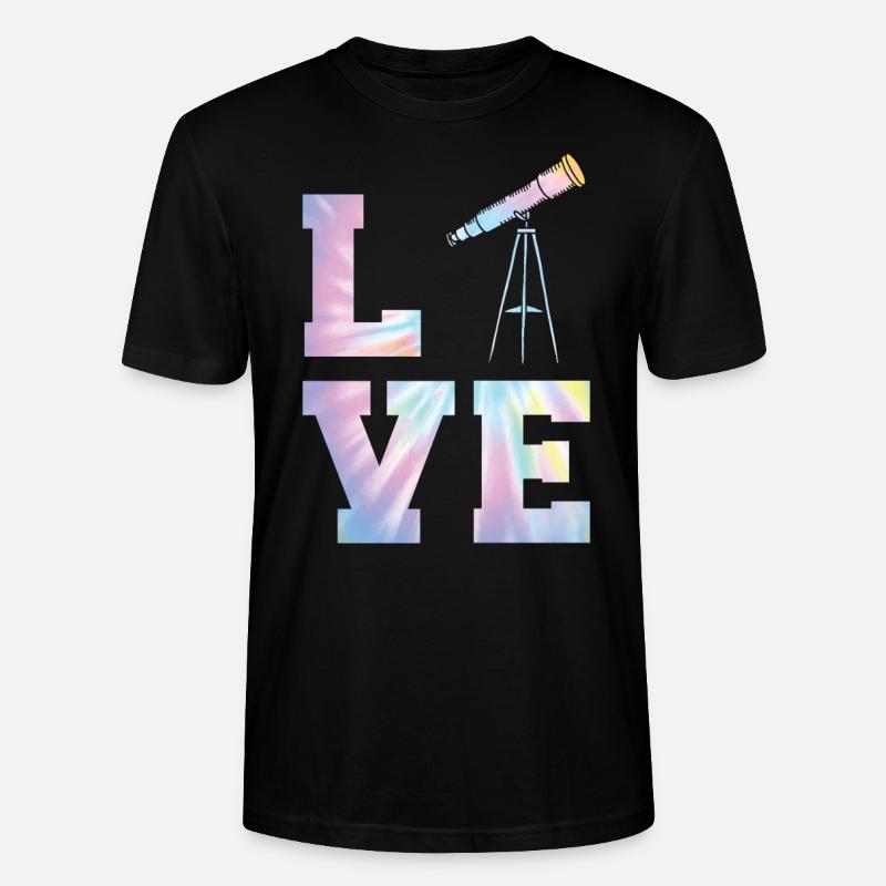 Télescope Astronome Astronome Constellations - T-shirt bio CRAFTER Stanley Stella Unisexe - noir
