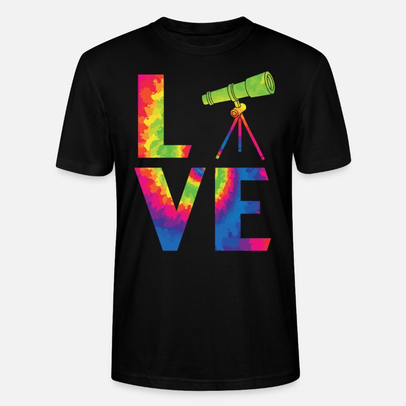 Télescope Astronome Astronome Constellations - T-shirt bio CRAFTER Stanley Stella Unisexe - noir