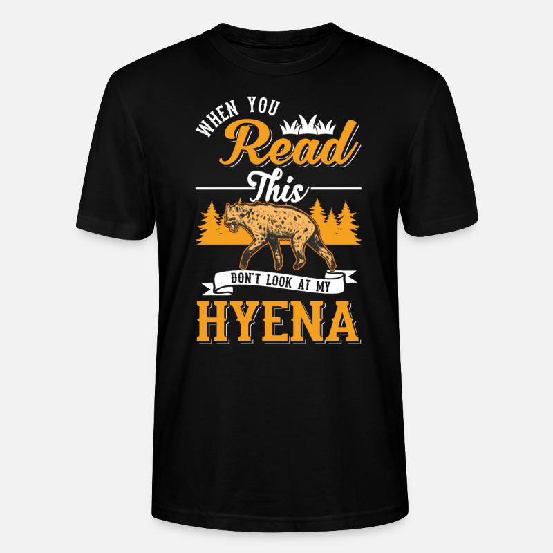 Hyäne Geschenk Erdwolf Hyena - Stanley/Stella Unisex Bio-T-Shirt CRAFTER - Schwarz