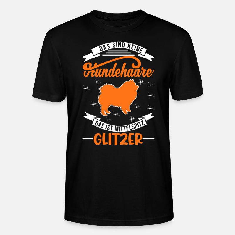 Mittelspitz Glitzer - Stanley/Stella Unisex Bio-T-Shirt CRAFTER - Schwarz