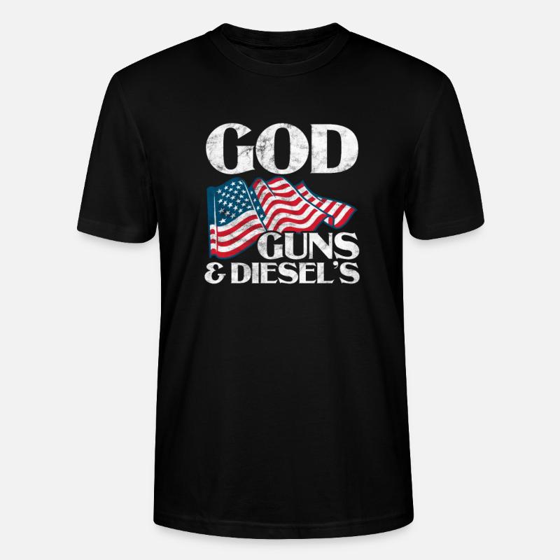 Diesel Amerika - Stanley/Stella Unisex Bio-T-Shirt CRAFTER - Schwarz